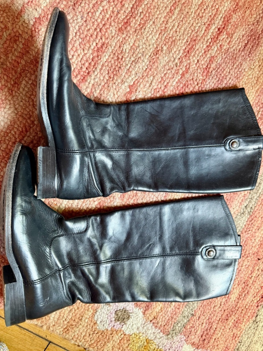 Frye Tan Leather Interior Label Boots